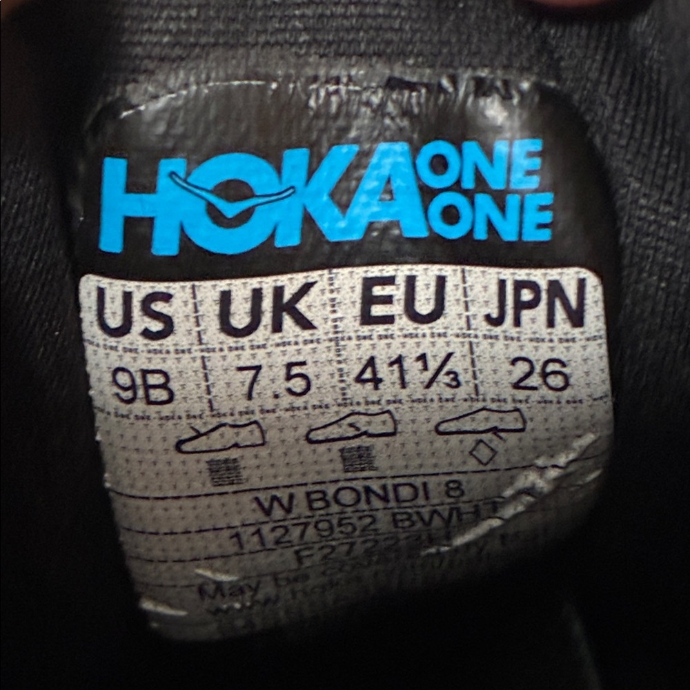 Hoka one w bondi 8 size 9 - Picture 8 of 8